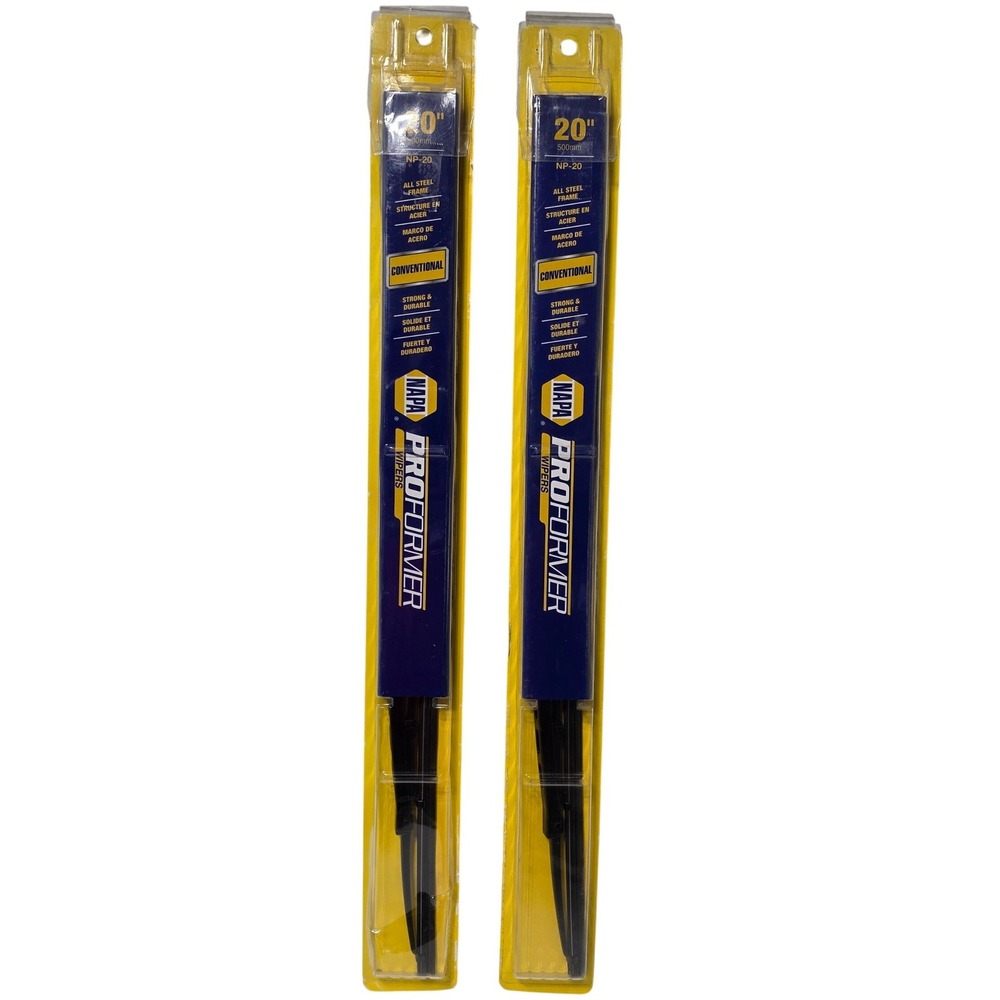 2 Pack NAPA Proformer 20 Inch Conventional Wiper Blades NP-20 Steel Frame New